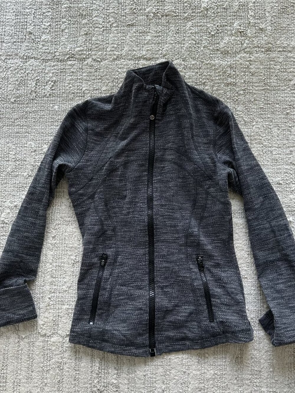 lululemon Charcoal Textured Zip-Up Jacket Size 4